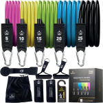 INEVIFIT Resistance Band Set - 150 LBS Stackable with 5-Year Warranty